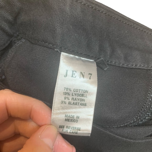 Jen7 by 7 For All Mankind Mid-Rise Stretch Coated Straight Ankle Women’s Size 16 - Picture 12 of 13